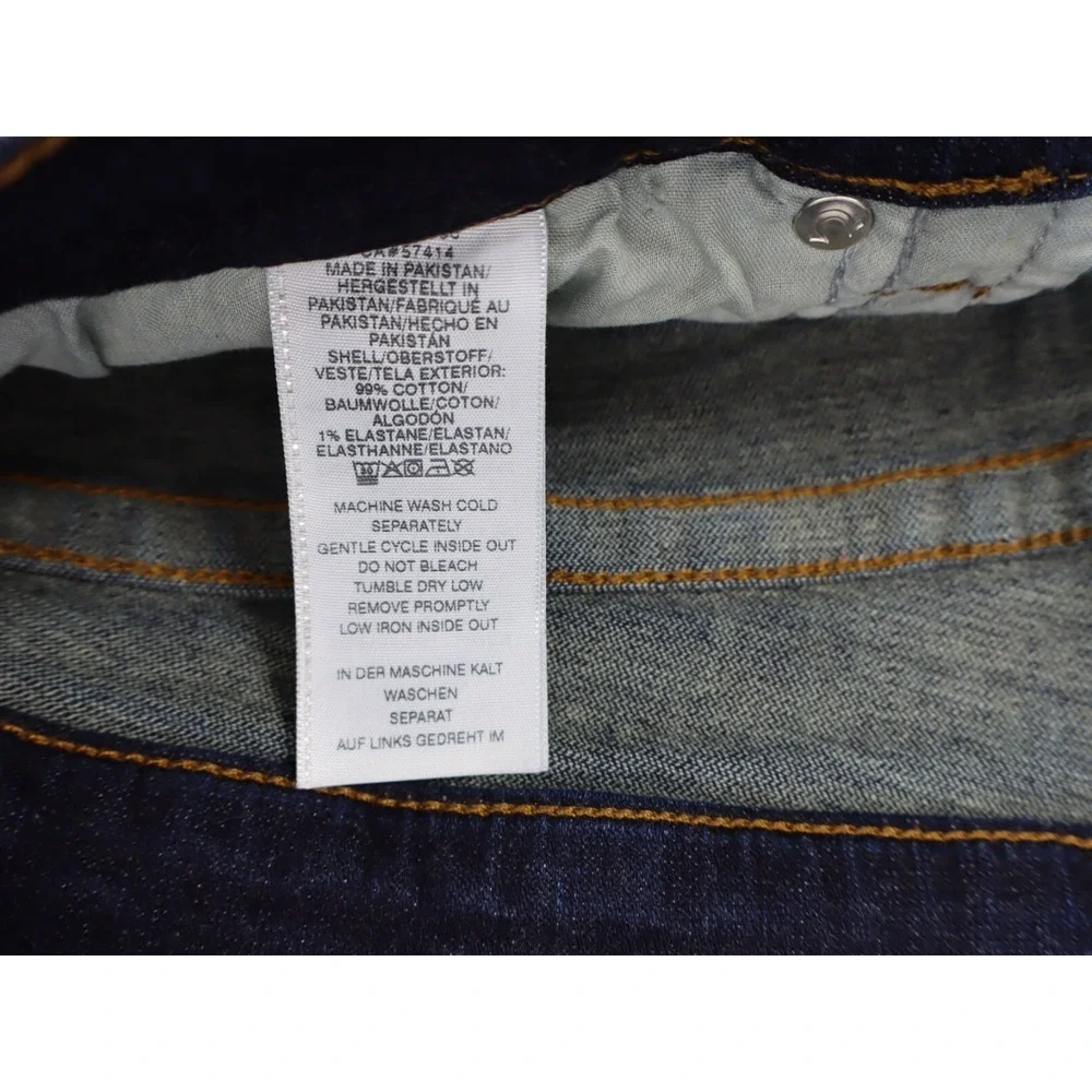 True‎ Religion Denim 36x32 Ricky Relaxed Straight Jeans Flap Pockets Stitching